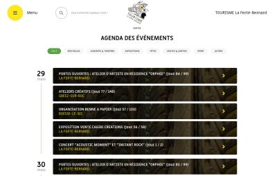 Agenda des événements