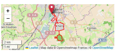 Quelques idées circuits rando à pied sur La Ferté-Bernard/Cherré/Cherreau